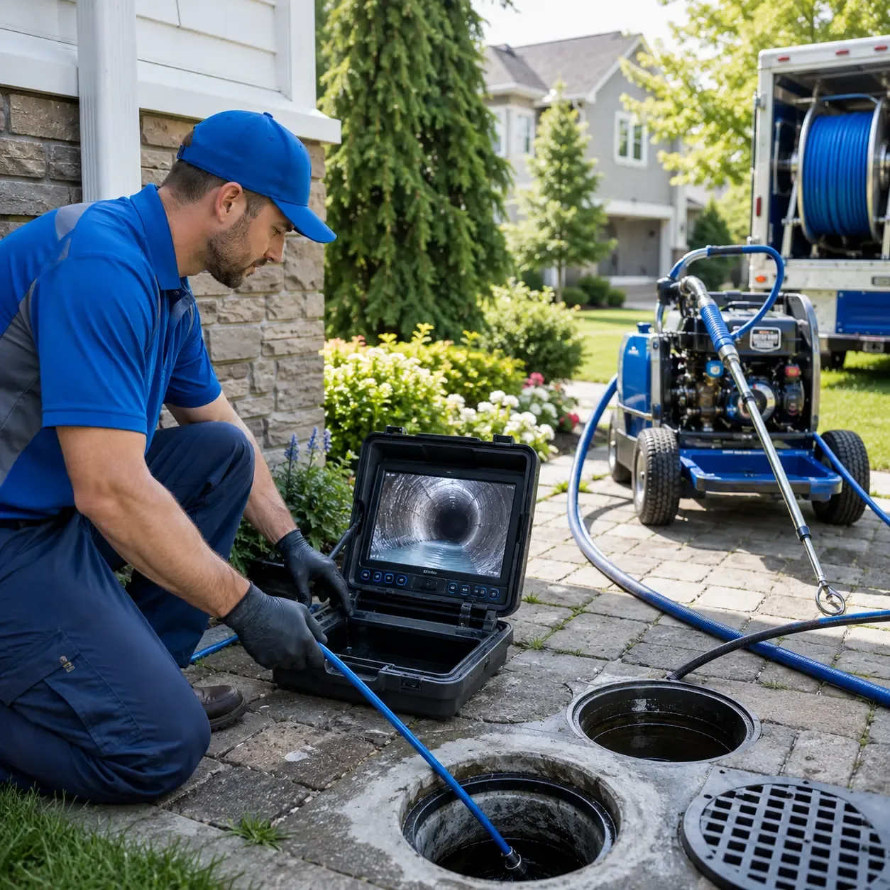 Outdoor drain cleaning professionals serving King, WI
